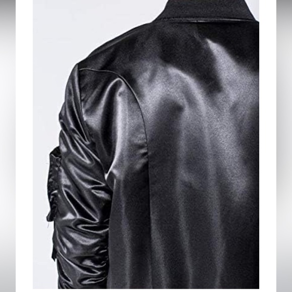 KOLLAR CLOTHING BLIGO Bomber Jacket Black Men’s Size Extra Large Like New - Picture 4 of 16